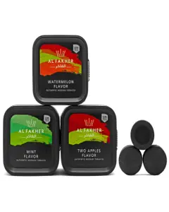 Al Fakher Shisha Super Pack (Choose any 3 X 250g + Quick Light Charcoal)