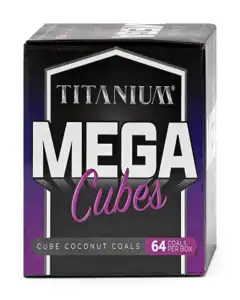 Hookahjohn Titanium Mega Cube Hookah Charcoal