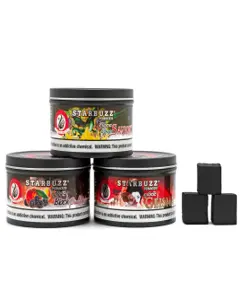 Starbuzz Bold Shisha Super Pack (Choose any 3 X 250g + Natural Charcoal)